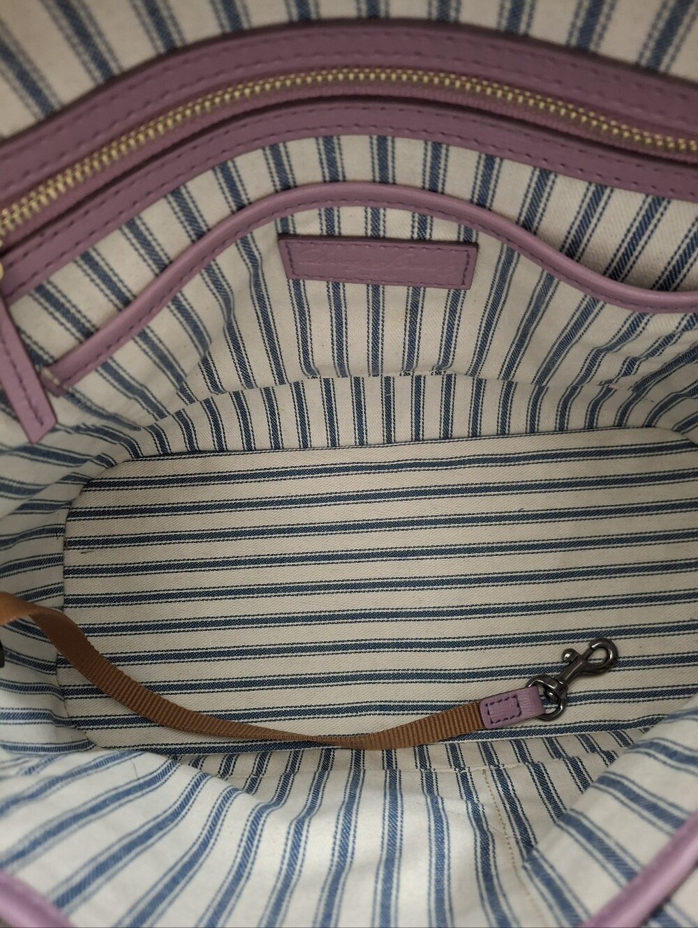 Dooney & Bourke Lavender Leather Dome Satchel - Picture 7 of 7